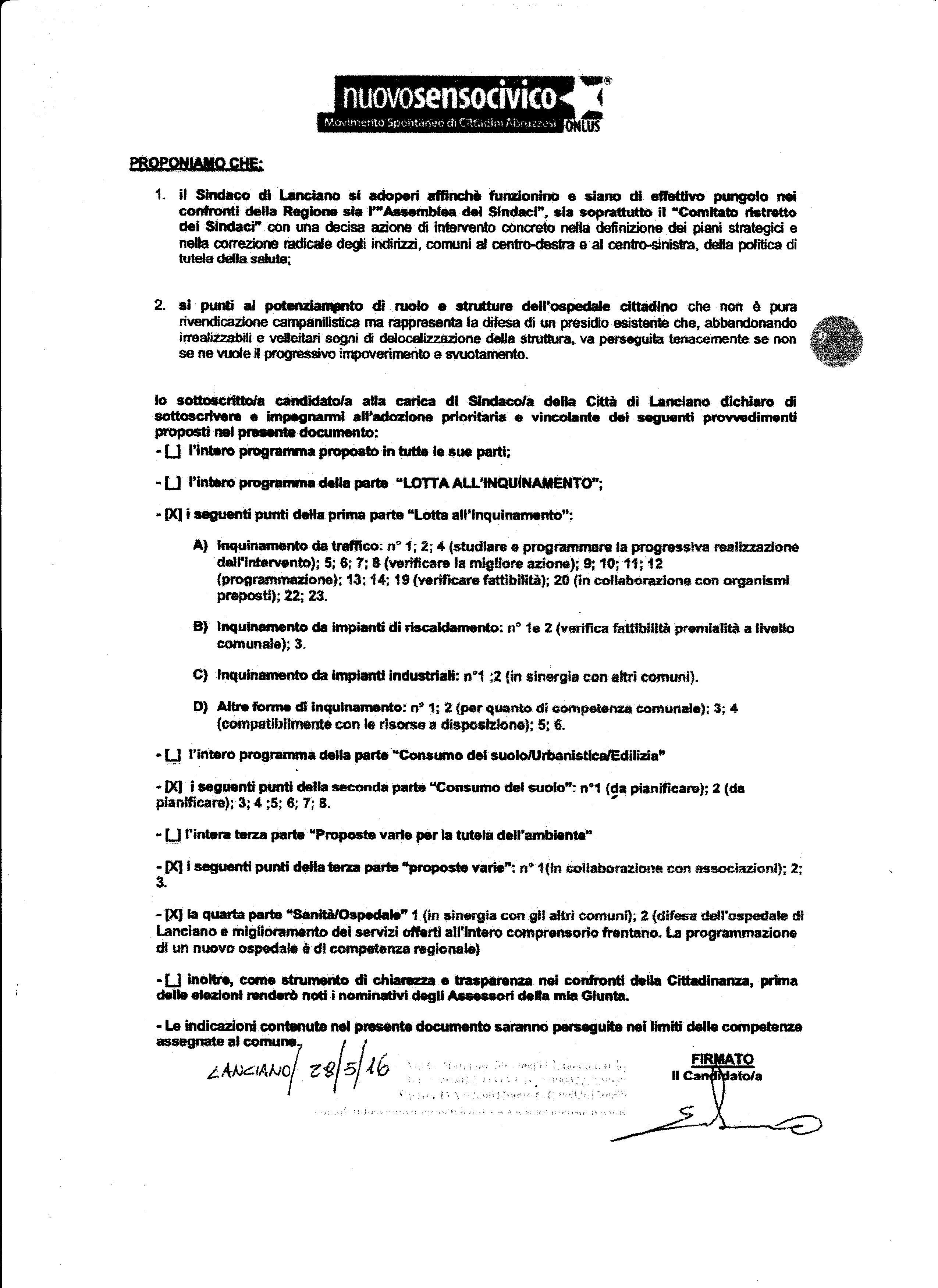 Sottoscrizione E.D'Amico